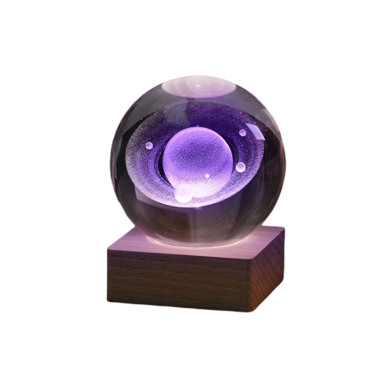 Nattlampa Kristallkula 3D Galaxy |