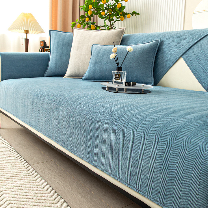 Herringbone Chenille Tyg Möbel Skyddsoffapåse |