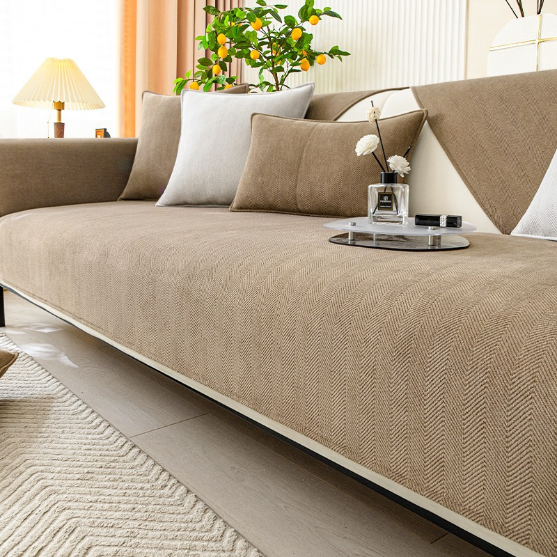 Herringbone Chenille Tyg Möbel Skyddsoffapåse |