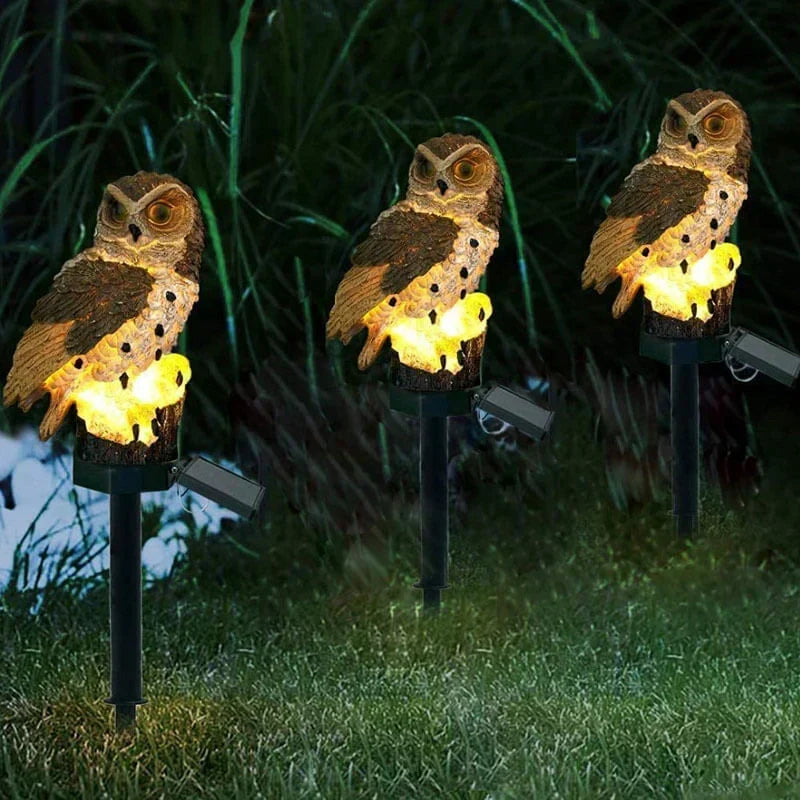 Solenergidriven Uggleträdgårdslampa - OwlGlow