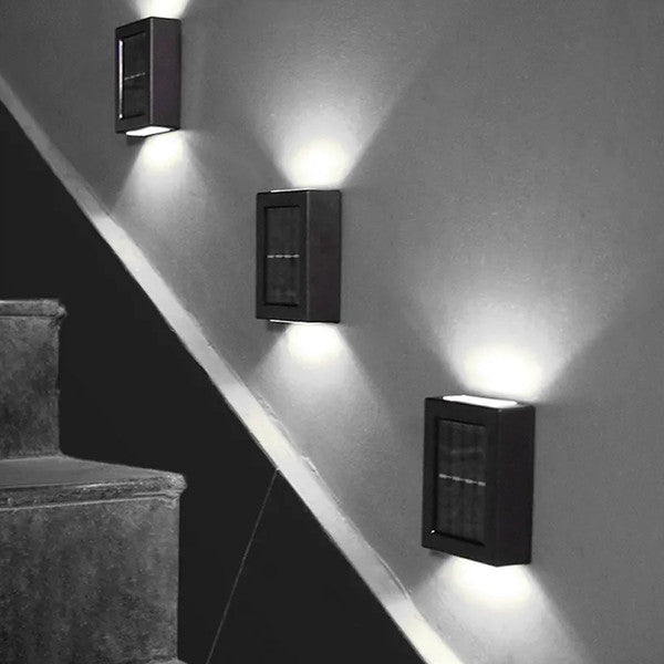 Trådlösa LED Solvägglampor Deluxe | Effektiv och kostnadseffektiv utomhusbelysning