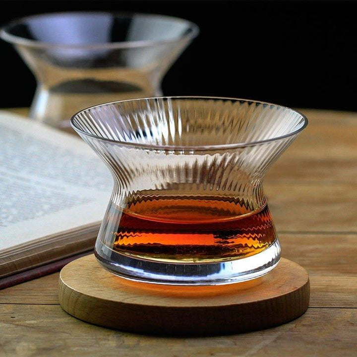 Rotating Mirror Glass - Rotating Whiskey Drinking Glass