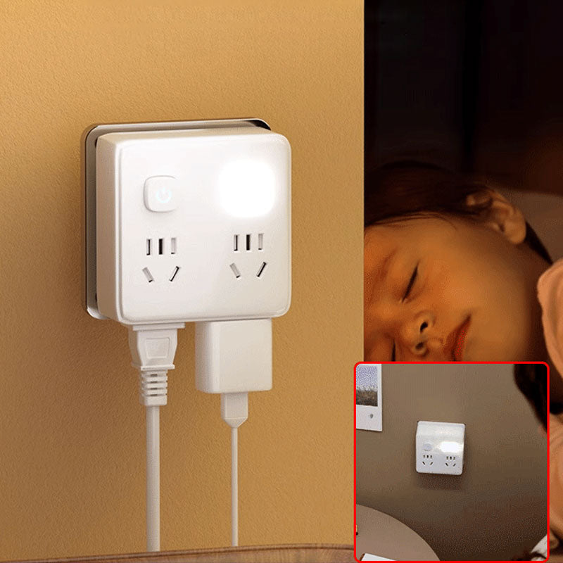 2-pack multifunktionell kontaktadapter med nattljus