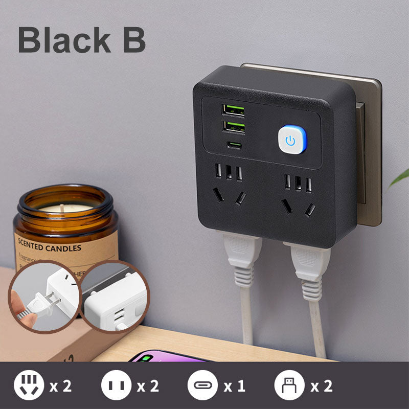 2-pack multifunktionell kontaktadapter med nattljus