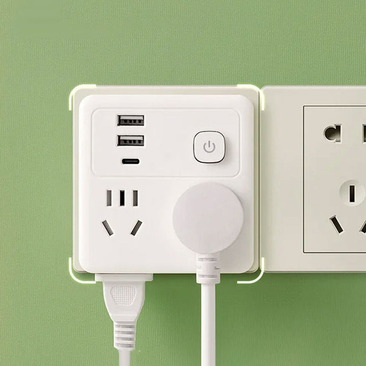 2-pack multifunktionell kontaktadapter med nattljus