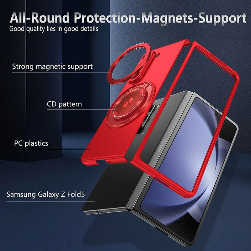 Magnetiskt telefonfodral med 360° roterande ställ för Samsung Z fold &amp; flip 6/5/4/3