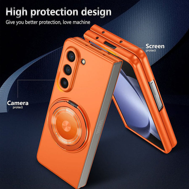 Magnetiskt telefonfodral med 360° roterande ställ för Samsung Z fold &amp; flip 6/5/4/3