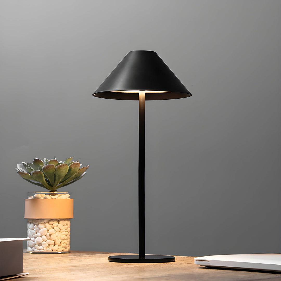 Minimalistisk dimbar touchbordslampa - vattentålig och uppladdningsbar ljusfärg