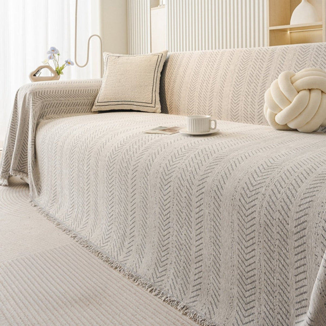 TexturaHome – Repfria chenille-sofföverdrag