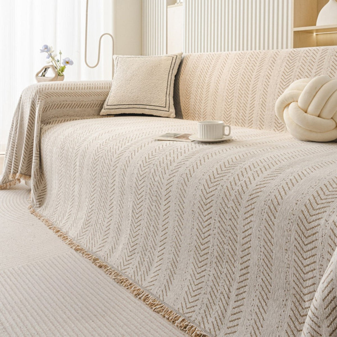 TexturaHome – Repfria chenille-sofföverdrag
