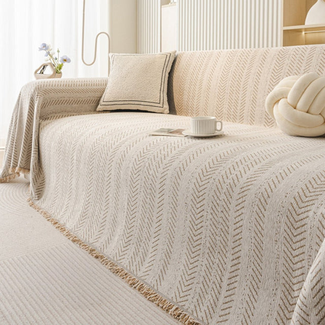 TexturaHome – Repfria chenille-sofföverdrag