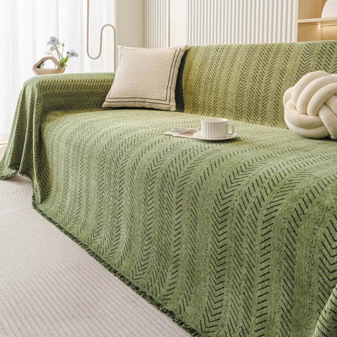 TexturaHome – Repfria chenille-sofföverdrag
