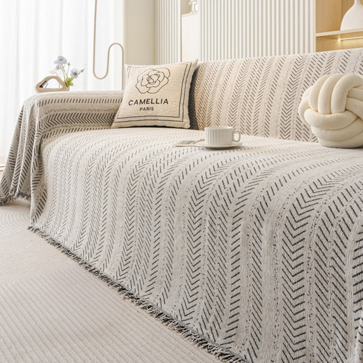 TexturaHome – Repfria chenille-sofföverdrag