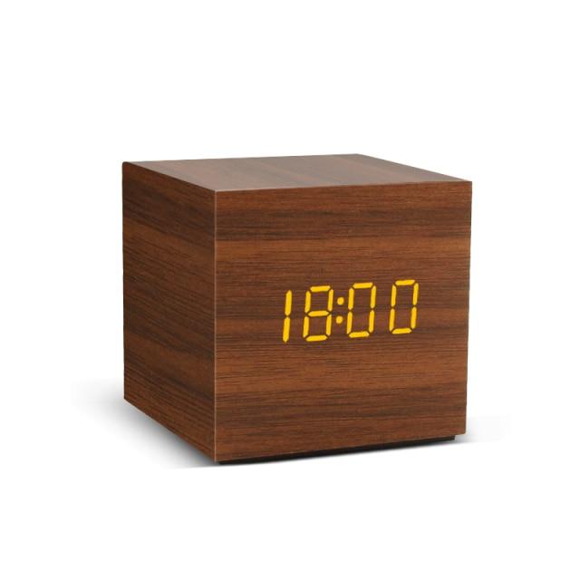 Trä Minimalistisk LED Väckarklocka