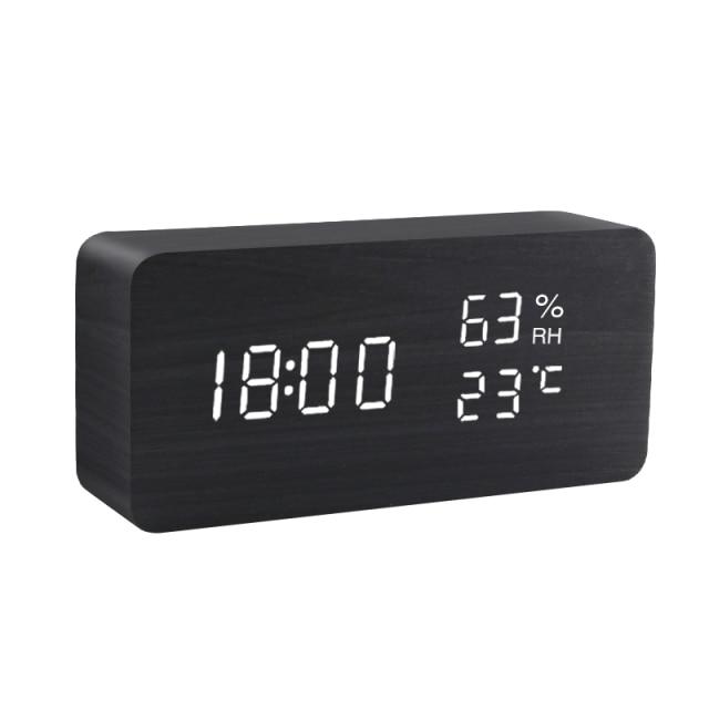 Trä Minimalistisk LED Väckarklocka