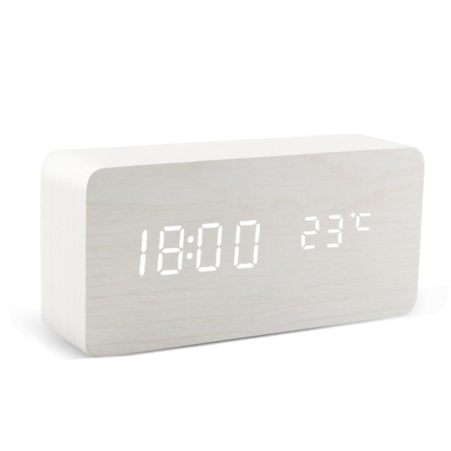 Trä Minimalistisk LED Väckarklocka