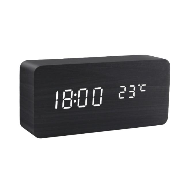 Trä Minimalistisk LED Väckarklocka