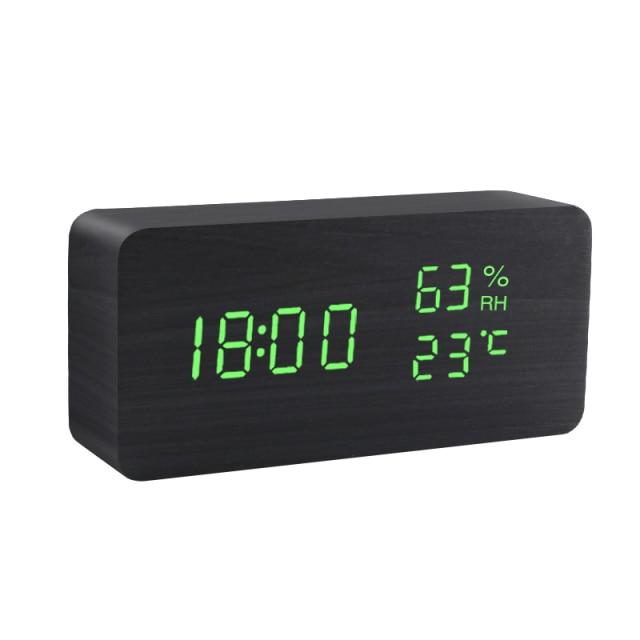 Trä Minimalistisk LED Väckarklocka