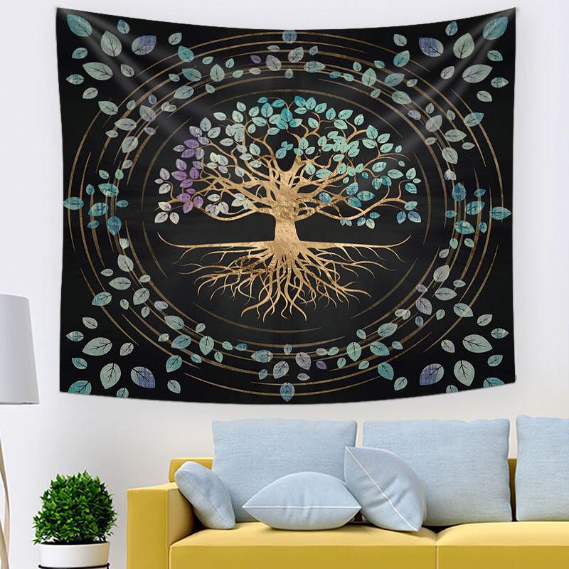 Livets Träd Hem Väggtapestry - Elegant Inredning för Dorm &amp; Rum