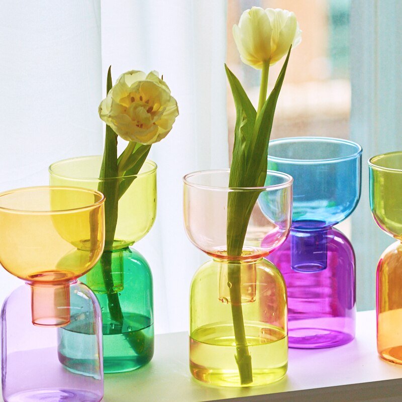 Tvådelat Mini Bud Vase Terrarium Set