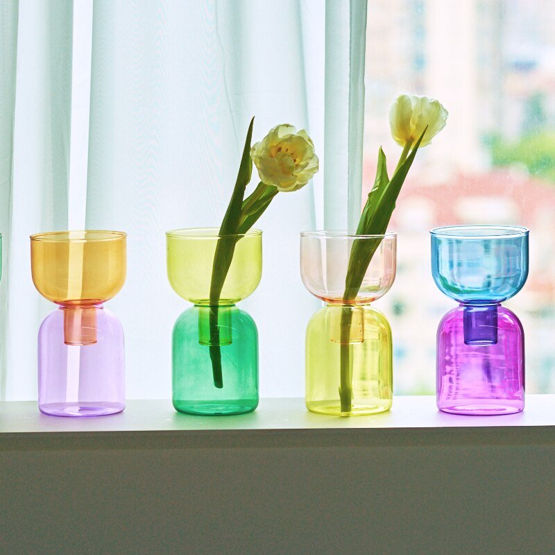 Tvådelat Mini Bud Vase Terrarium Set