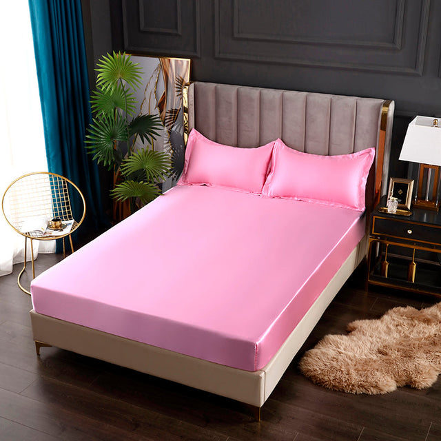 Silkesatin Elastisk Fodrad Lakan med GRATIS* Silkesatin Örngott
