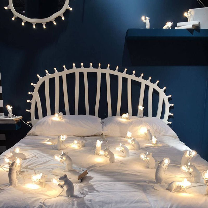 Vintage Mus LED Bordslampa
