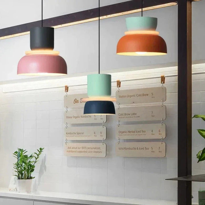 LuminaGlow - Modern Hänglampa i Skandinavisk Macaron Stil