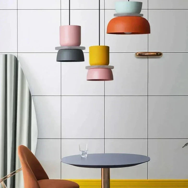 LuminaGlow - Modern Hänglampa i Skandinavisk Macaron Stil
