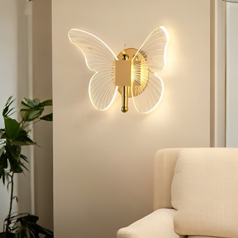 FloraVyne LED Vägglampa – Fjärilsformad designlampa med 3 ljuslägen, energibesparande och elegant