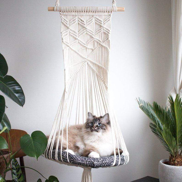 Macramé Vägghängande Kattbädd