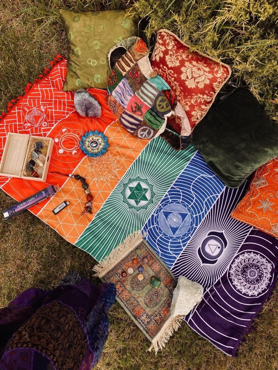 7 Chakra Regnbågs Yogamatta