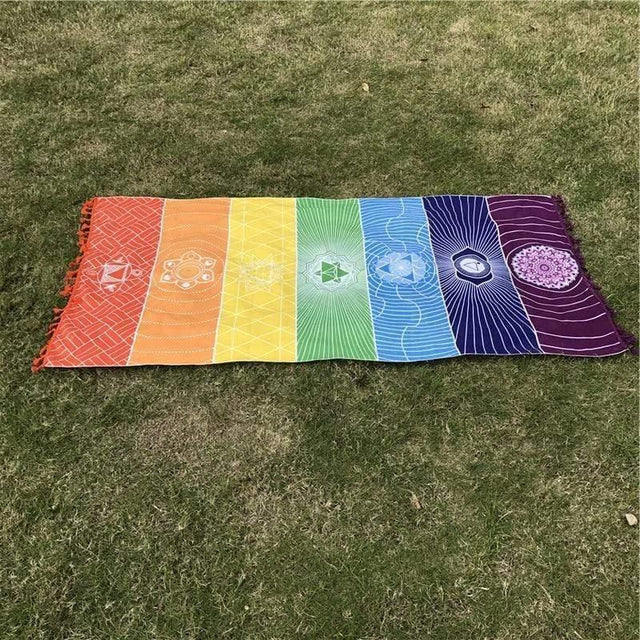 7 Chakra Regnbågs Yogamatta