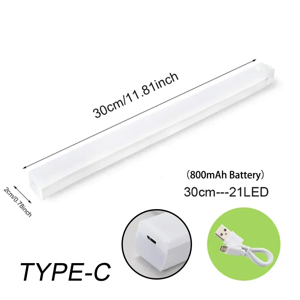 TRÅDLÖS LED-NATTLAMPA MED RÖRELSESENSOR OCH ÅTERUPPLADDNINGSBART BATTERI