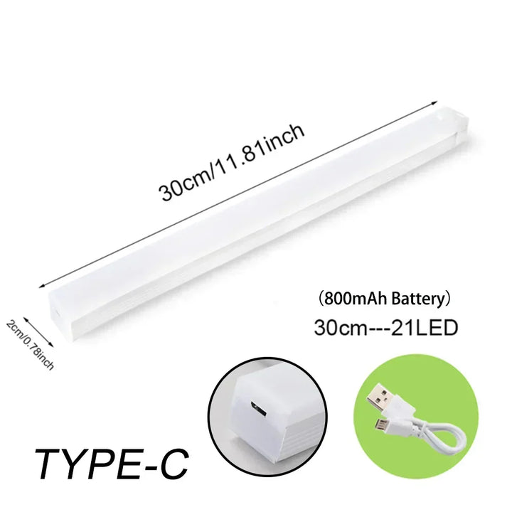 TRÅDLÖS LED-NATTLAMPA MED RÖRELSESENSOR OCH ÅTERUPPLADDNINGSBART BATTERI