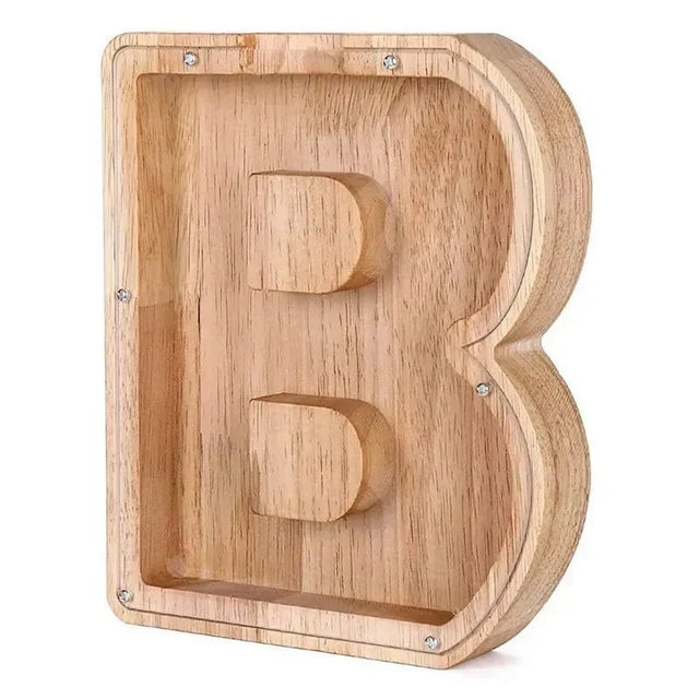 Träbokstäver 'Initial' Spargris
