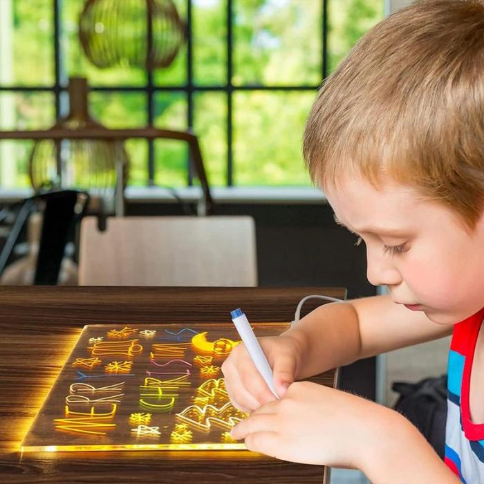 LED Meddelandeboard med 7 färger Penna